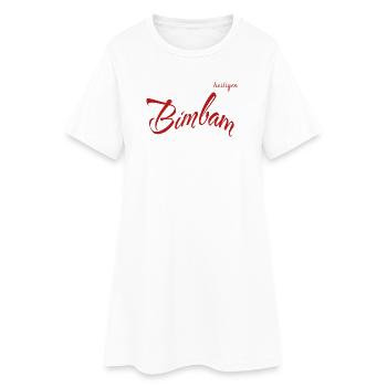 Heiliger Bimbam – Humorvolles Statement Design - Frauen T-Shirt-Kleid - Weiß - Vorne