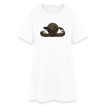 Baleine steampunk avec des gemmes - Robe T-shirt Femme - blanc - Devant
