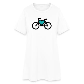 i ike mon vélo - Robe T-shirt Femme - blanc - Devant