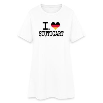 J'aime Stuttgart - Robe T-shirt Femme - blanc - Devant