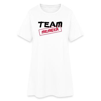 [ Team Member ] - Robe T-shirt Femme - blanc - Devant