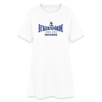 Eckernförde Ostsee ...(25) - Frauen T-Shirt-Kleid - Weiß - Vorne