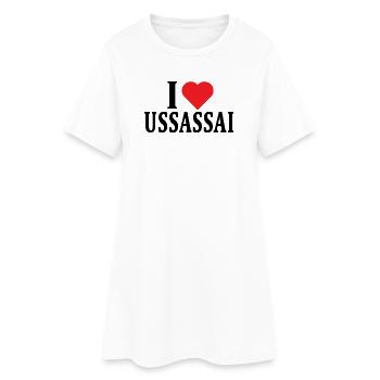 T-Shirt Io amo Ussassai T-Shirt Sardegna - Frauen T-Shirt-Kleid - Weiß - Vorne
