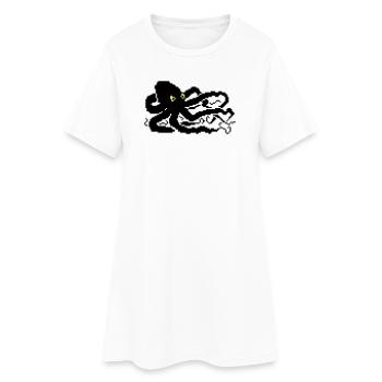8bit pixel octopus - Frauen T-Shirt-Kleid - Weiß - Vorne