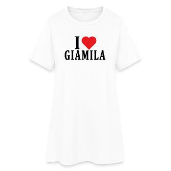 T-Shirt Ich liebe Giamila T-Shirt Geschenkidee - Frauen T-Shirt-Kleid - Weiß - Vorne