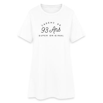 Cadeau 93 ans  - Robe T-shirt Femme - blanc - Devant