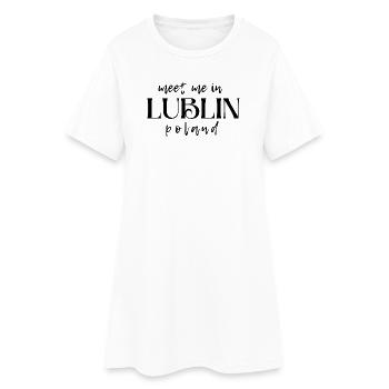 Meet Me In Lublin Poland - Women’s T-Shirt Dress - white - Front