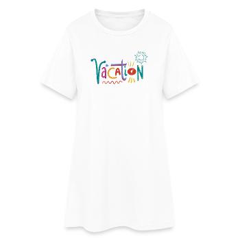 Art coloré de la Saint-Valentin avec des motifs de cœur - Robe T-shirt Femme - blanc - Devant