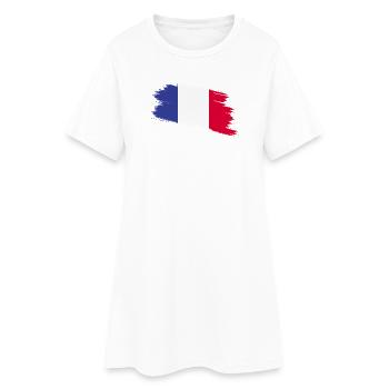 France - Robe T-shirt Femme - blanc - Devant
