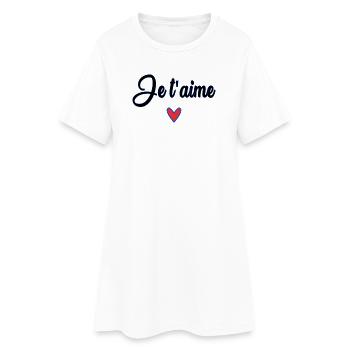 SAINT VALENTIN. COEUR. JE T'AIME. I LOVE YOU - Robe T-shirt Femme - blanc - Devant