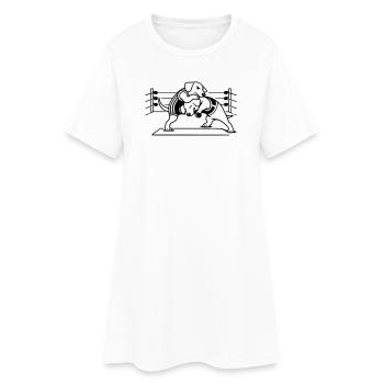 Chien de lutte - Robe T-shirt Femme - blanc - Devant