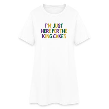 Je suis juste là pour le mardi Gras des King Cakes - Robe T-shirt Femme - blanc - Devant