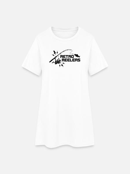 Retro Reeler - Frauen T-Shirt-Kleid - Weiß