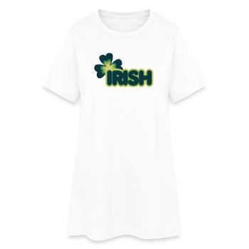 Rétro Shamrock Glow - Robe T-shirt Femme - blanc - Devant
