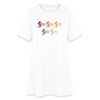 Cadeau de cycliste rétro pour vélo de VTT - Robe T-shirt Femme - blanc - Devant