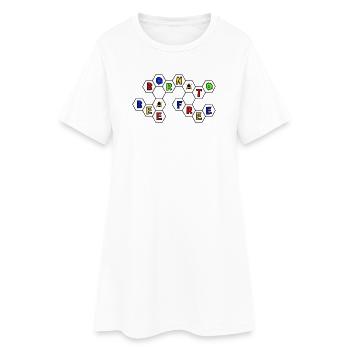 born_to_bee_free - Women’s T-Shirt Dress - white - Front