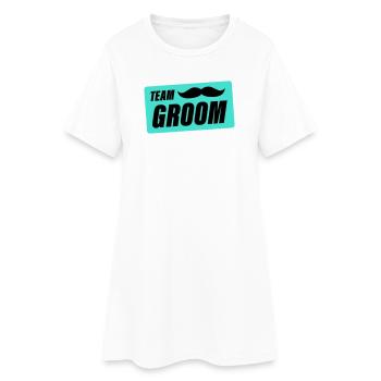 team_groom- - Robe T-shirt Femme - blanc - Devant