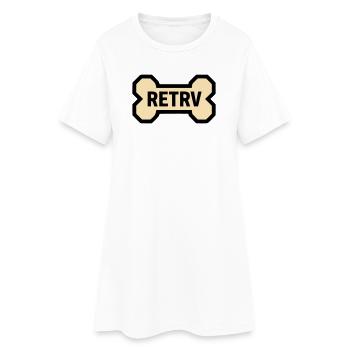 Chien Bone Retriever Chien Labrador Doré - Robe T-shirt Femme - blanc - Devant