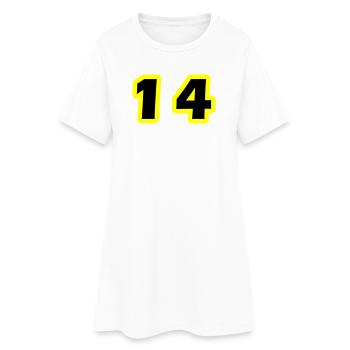 14 Symbole numérique - Robe T-shirt Femme - blanc - Devant