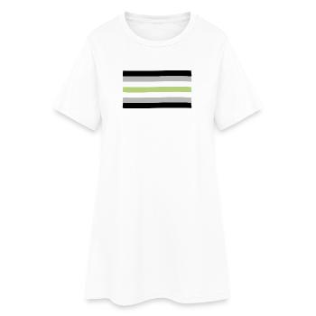Drapeau de la fierté agenre - Robe T-shirt Femme - blanc - Devant
