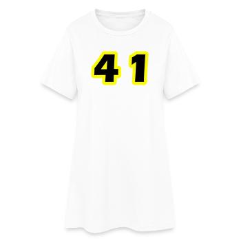 Symbole numérique 41 - Robe T-shirt Femme - blanc - Devant