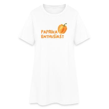 Paprika Enthusiast - Women’s T-Shirt Dress - white - Front