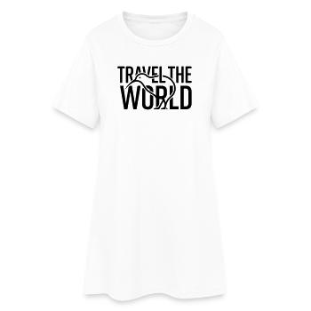 Silhouette des oiseaux kiwi : Voyager dans le monde – Minimaliste - Robe T-shirt Femme - blanc - Devant