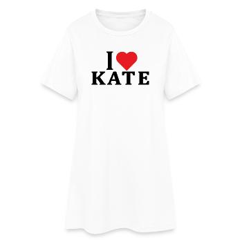 t-shirt I love Kate t-shirt gift idea - Women’s T-Shirt Dress - white - Front