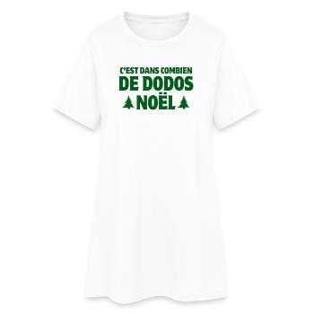 Weihnachten, Frohe Weihnachten, Weihnachtsbaum - Frauen T-Shirt-Kleid - Weiß - Vorne