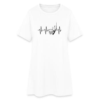 Pulse panier de basket-ball symbole de battement de cœur Streetball - Robe T-shirt Femme - blanc - Devant