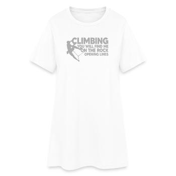 ESCALADE, ESCALADE, lignes d’ouverture - Robe T-shirt Femme - blanc - Devant