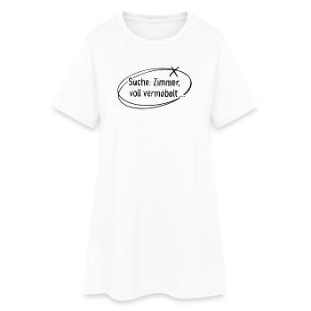 Salle de fouille, complètement amoché - Robe T-shirt Femme - blanc - Devant