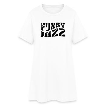 Funky Jazz music logo design - Women’s T-Shirt Dress - white - Front
