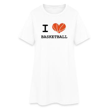 J'aime le basketball - Robe T-shirt Femme - blanc - Devant
