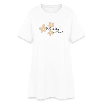 Printemps dans le ventre - Robe T-shirt Femme - blanc - Devant