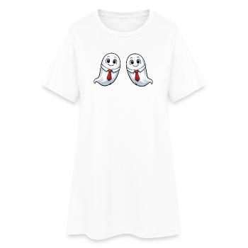 Ghosts in a suit - Women’s T-Shirt Dress - white - Front