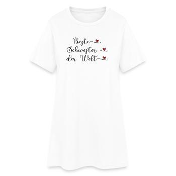 Beste Schwester der Welt - Frauen T-Shirt-Kleid - Weiß - Vorne