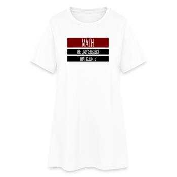 Les mathématiques La seule matière qui compte Nerd Mathe Logo - Robe T-shirt Femme - blanc - Devant
