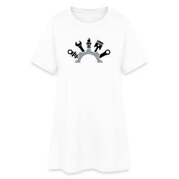 Logo de l’outil du mécanicien automobile - Robe T-shirt Femme - blanc - Devant