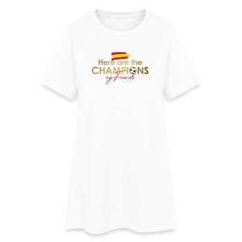 spain_champions - Robe T-shirt Femme - blanc - Devant