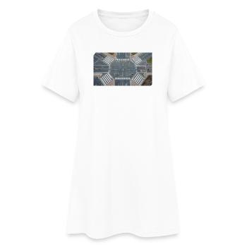 Aerial view of intersection geometry - Women’s T-Shirt Dress - white - Front