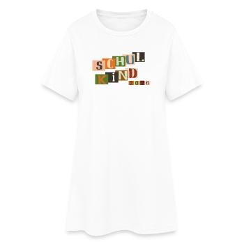 Schulkind  - Frauen T-Shirt-Kleid - Weiß - Vorne