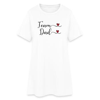 Team Dad Heart Typography Design - Women’s T-Shirt Dress - white - Front