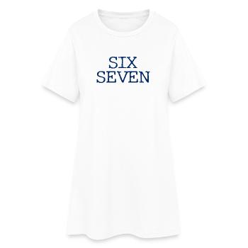 Six Seven - 67 - Typo - Meme - Basketball - Frauen T-Shirt-Kleid - Weiß - Vorne