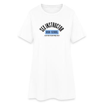 sex instructor by wam - Frauen T-Shirt-Kleid - Weiß - Vorne