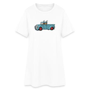 Prendre - Robe T-shirt Femme - blanc - Devant
