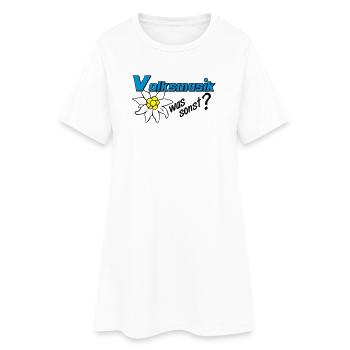 Volksmusik Edelweiß Emblem - Frauen T-Shirt-Kleid - Weiß - Vorne