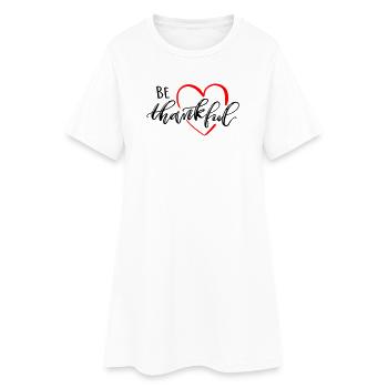 Soyez reconnaissant - Robe T-shirt Femme - blanc - Devant