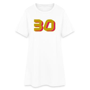 30. 30 YEARS. 30th ANNIVERSARY. 30 YEARS ANNIVERSARY. - Women’s T-Shirt Dress - white - Front
