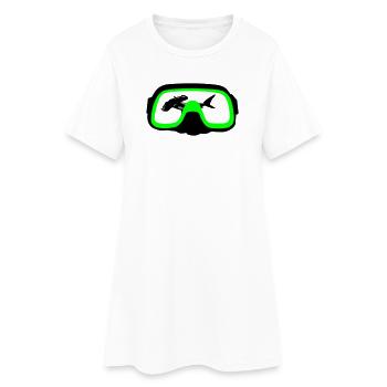 Lunettes de plongée - Robe T-shirt Femme - blanc - Devant